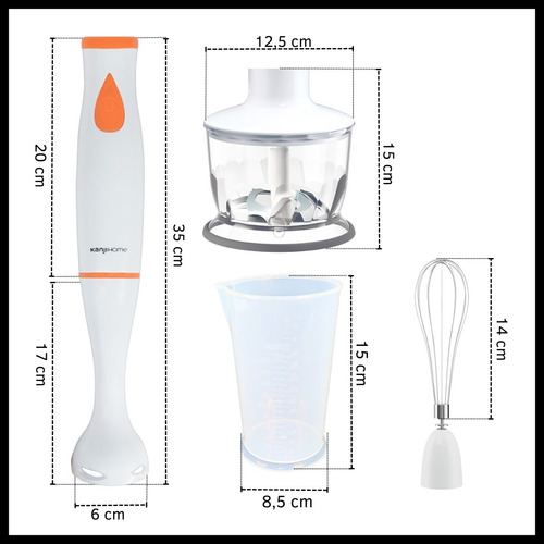 Mixer Minipimer Licuadora De Mano 800w Color Blanco