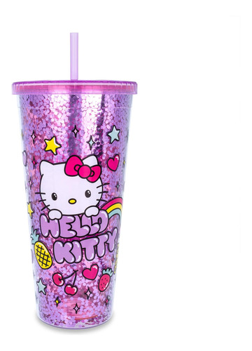 Sanrio Hello Kitty - Taza Fra De Plstico Con Confeti Arcoris