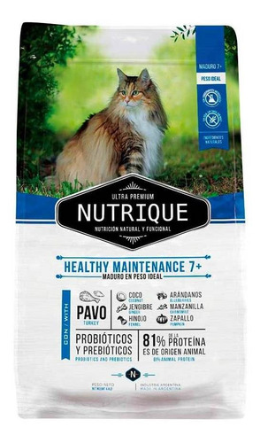 Nutrique Gato Adulto 7+ X 2 Kg