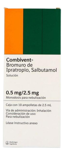Combivent Solución 0.5mg/2.5mg Caja Con 10 Ampolletas