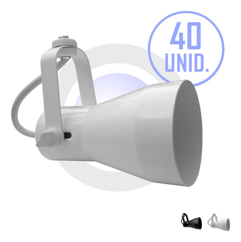 Kit 40 Spot Para Trilho Calha Perfilado Aluminio Slim Bivolt Cor Branco 110V/220V (Bivolt)