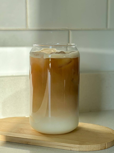 Vaso De Vidrio Estilo Lata 400ml Transparente