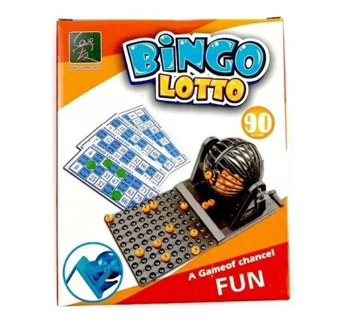 Bingo Juego De Mesa Lotto Balotera 90 Números 12 Cartones 