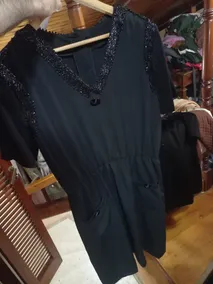 Hermoso Vestido Estilo Vintage Con Canutillos