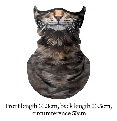 2 De Cuello Con Máscara Facial De Animales Para Gato Gris