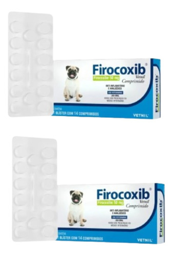 Anti-inflamatório Vetnil Firocoxib 50mg 14 Comp P/cão 2un