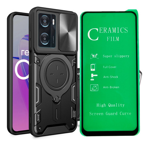 Estuche Protector Cam Reforzado+ Vidrio C Para Oppo A57 /a77