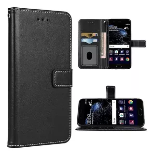 Compatible Con Huawei P10 Lite Funda Tipo Cartera Con Correa