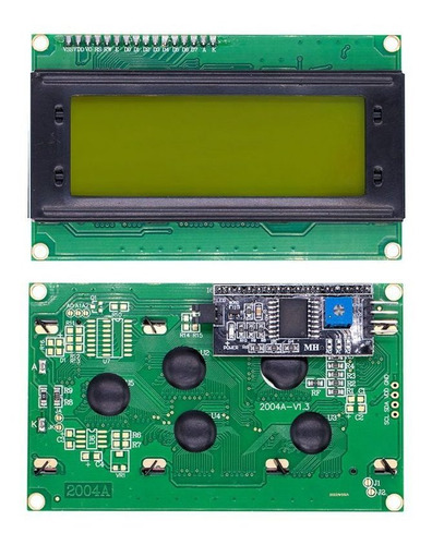 Display Lcd 20x4 Con I2c Fondo Amarillo