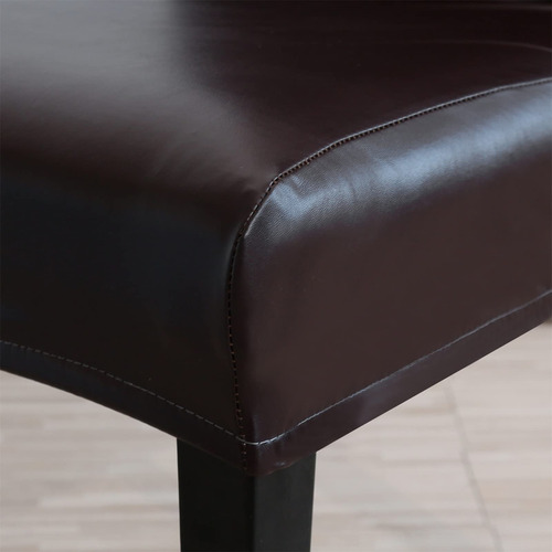 Fundas Para Silla De Comedor Piel Sintética Impermeable Café