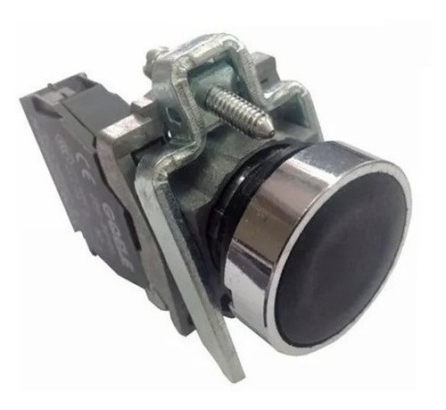 Pulsador Rasante Metalico 22mm Negro 1na (caja 10 Pz) Gqele