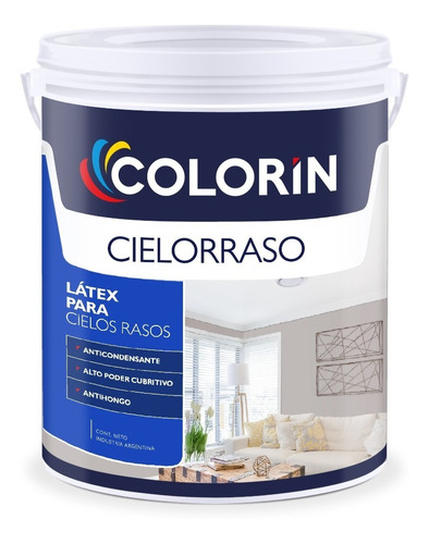 Látex Para Cielorrasos Colorin Antihongos 4 Lt 