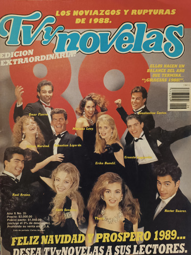 Revista Tv Y Novelas Edición Extraordinaria 1989