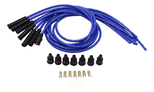 Cables De Bujía Azules De 8 Mm Ht Para Automóviles