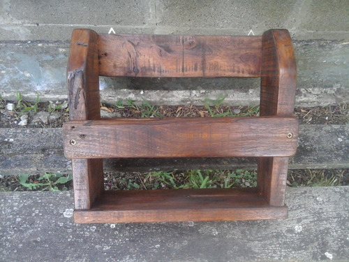 Vinoteca Estante Madera De Pallet Para 3 Botellas