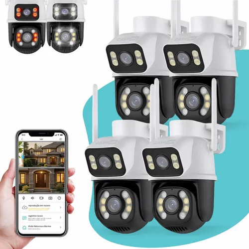 Kit 4 Câmera Segurança Ip Externa Wifi A28 A31 App Icsee Prova Da...