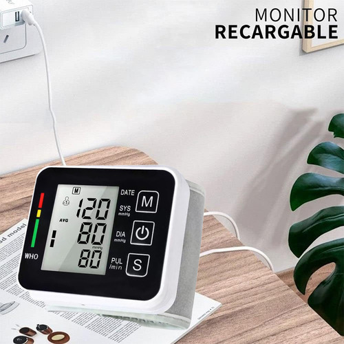 Aparato Medidor Digital De Presión Arterial Por Pulso Contac Color Negrocon Voz Incluye Estuche