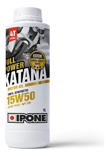 Aceite Ipone 15w50 Full Power Katana Full Sintético Ester 1l