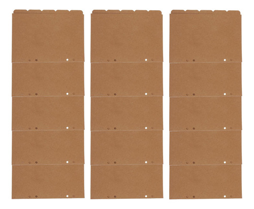 3x 5pcs A5 Kraft Planificador Cuaderno Diario Divisores De