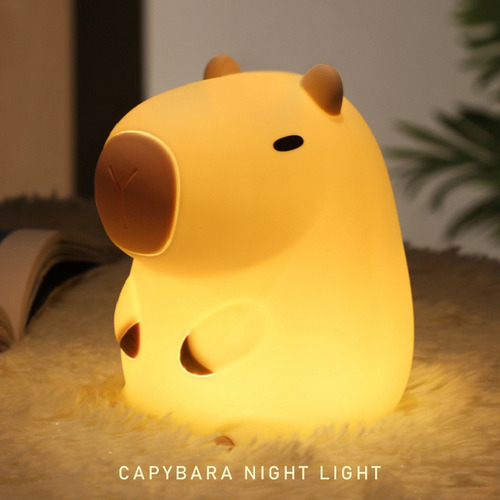 Lámpara De Noche De Silicona Con Control Táctil Capybara