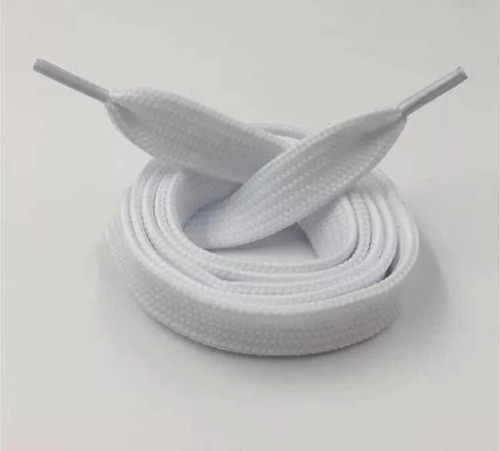 Kit 3 Pares Cadarço Largo Bboy Fat Lace Grosso Branco Tenis