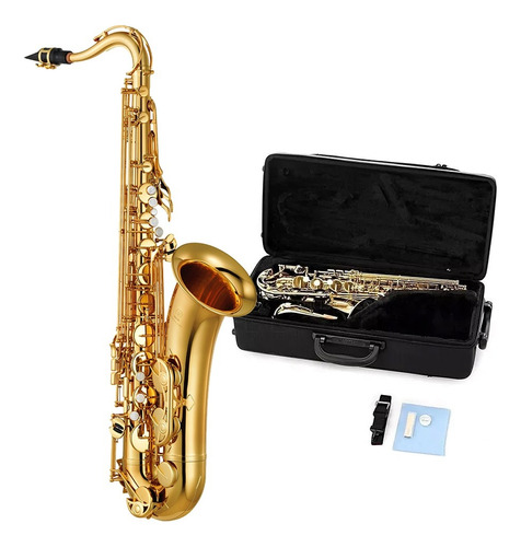 Saxofón Tenor Yamaha Yts 280 Id Bb C/ Estuche Laqueado Cor Dourado