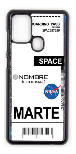 Funda A11 A31 A21 A21s Boleto Avion Marte  Personalizada