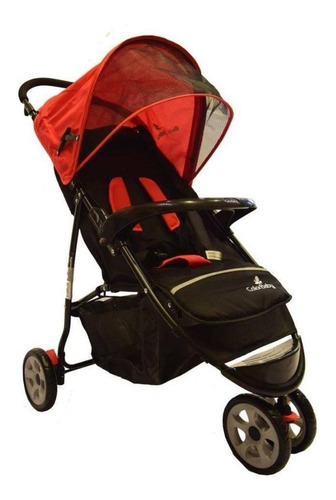 Carrinho de bebê Color Baby Speed vermelho com chassi de cor preto