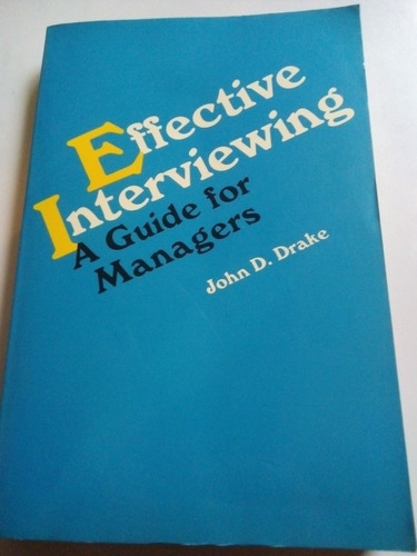 Libro En Inglés Effective Interviewing A Guide For Managers