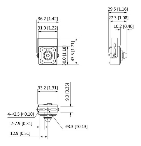 Dahua Hac-hum3201b-p Camara Pinhole 1080p Entrada De Audio