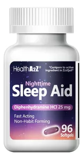 Healtha2z Nighttime Sleep Aid 96 Cpsulas Blandas | Difenhidr