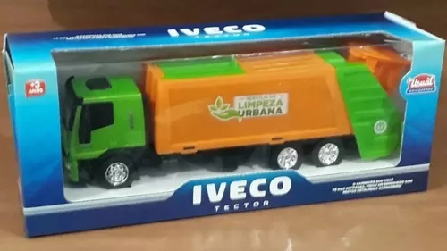 Brinquedo Caminhão Iveco Tector Coletor Laranja