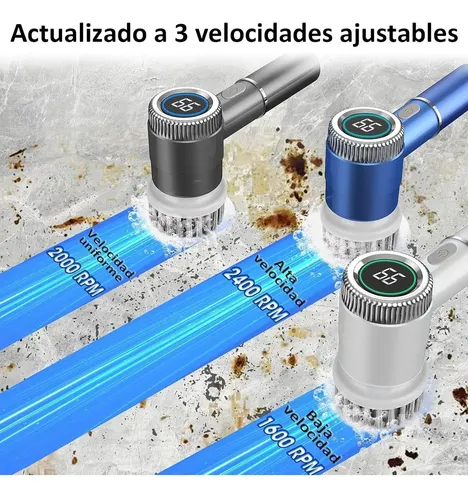 Cepillo Giratorio Eléctrico Recargable Para Limpieza Ideal Blanco
