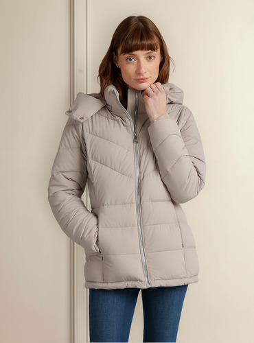 Parka Strech Packable Gris Calvin Klein