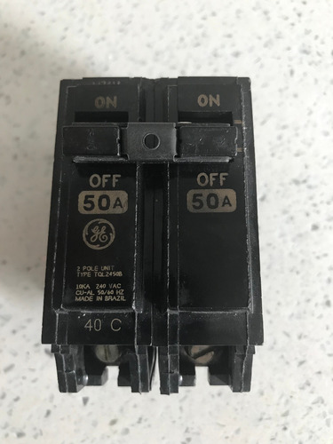 Breaker Ge 2 Polos 50a Para Empotrar Tql2450b