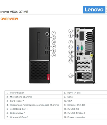 Lenovo Thinkcentre V50s-07imb Core I5-10400 8gb 256ssd (Usado)