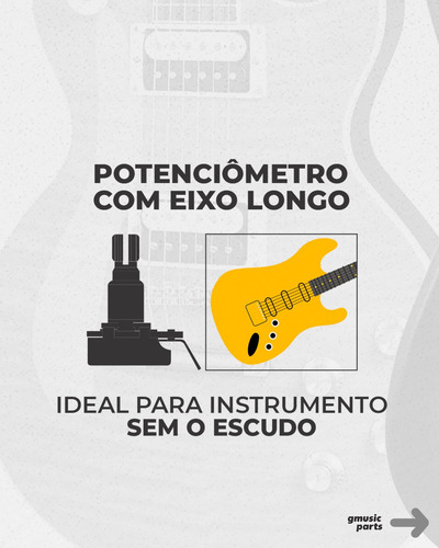 Kit Potenciômetros Alpha 3 B100k 16/18 Com Click, 1 Mn 500k