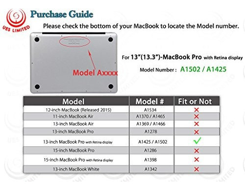 Ueswill Soft-touch Matte Funda Rígida Para Macbook Pro 13 C