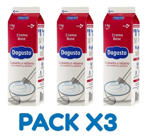 Pack X3 Crema Base Dagust - Kg a $31167