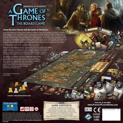 Game Of Thrones Board Game 2nd Ed (inglés) Juego De Mesa