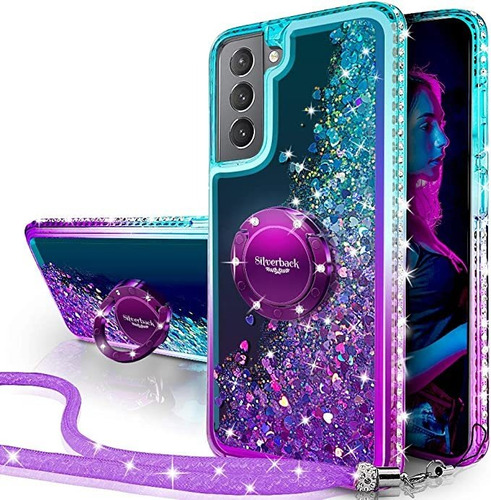 Silverback Para Galaxy S21 Case, Moving Liquid Holographic S