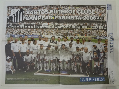 Poster Santos Fc Campeão Paulista 2006 - Raridade Japão