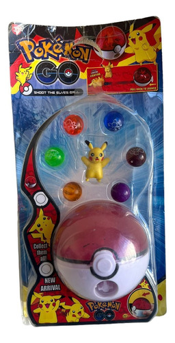 Pokebola Lanzador Pokémon Juguete Pikachu X1 Colores