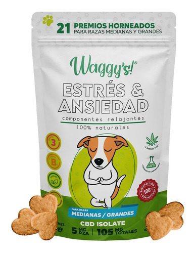 Imagen 1 de 6 de Waggy's® Premios Anti Estrés Y Ansiedad P/perros Grandes