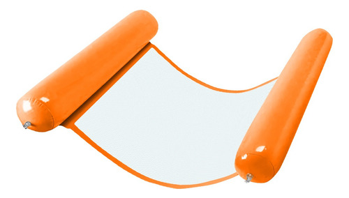 Tumbona Inflable De Red Para Piscina Silla Cama Flotador Color Naranja