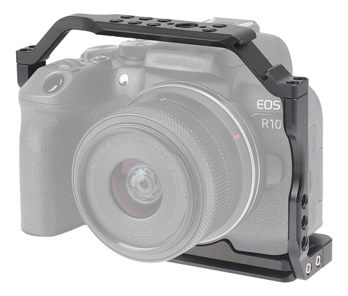Gaiola Cage Mamen Eos-r10 Para Câmera Canon R10 Mirrorless Cor Preto