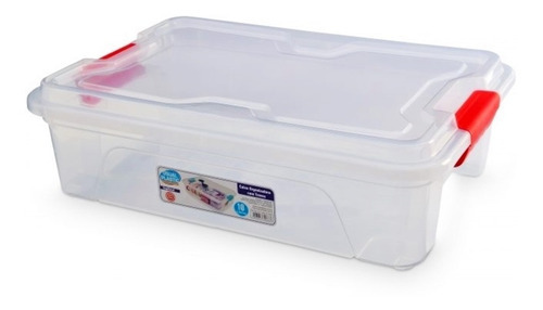 Caixa Translucida Organizadora 10 Litros Usual Cor Transparente Liso