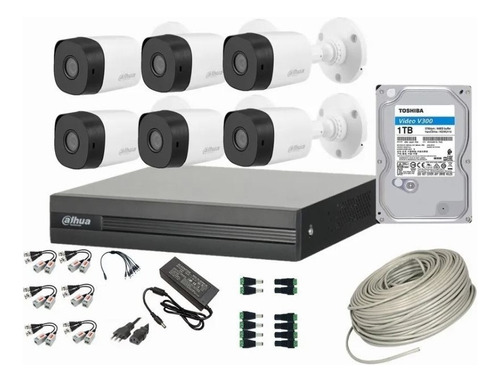 Kit Pro Dahua Dvr 8ch + 6 Cam 1080p Lite +1tb Magnotecspa