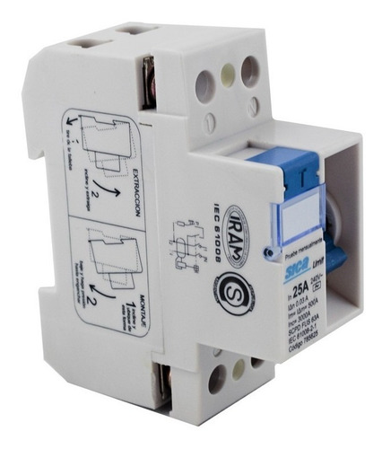 Disyuntor Diferencial Sica Bipolar 2x40 40a 30ma