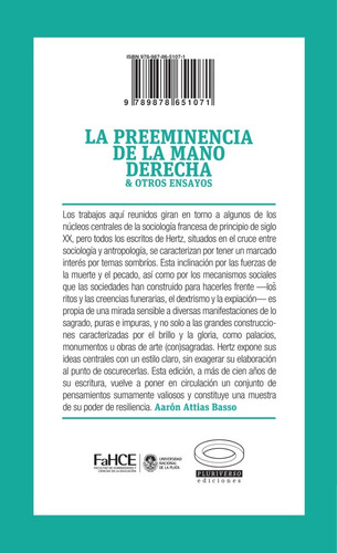 Hertz, R. La Preeminencia De La Mano Derecha Y Otros Ensayos